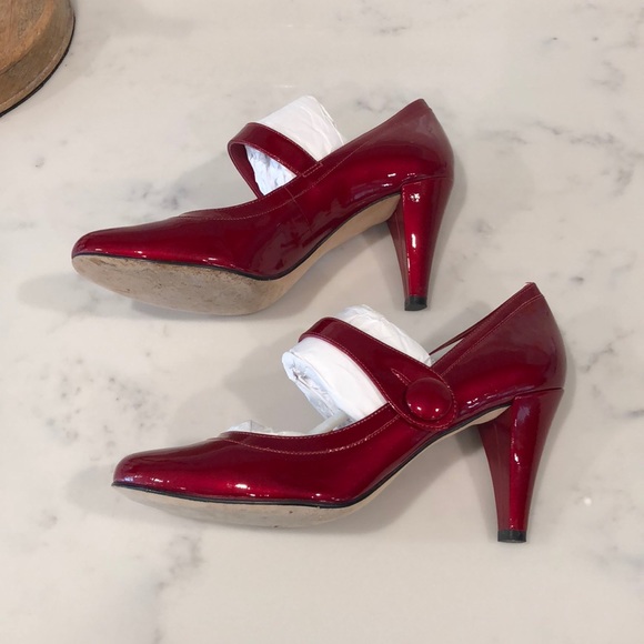 Red patent leather heels - Picture 1 of 5